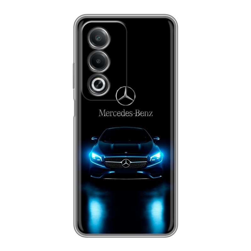 Силиконовый чехол на OPPO A3 Pro с принтом Mercedes Мерседес Силиконовый чехол на OPPO A3 Pro с принтом Mercedes Мерседес