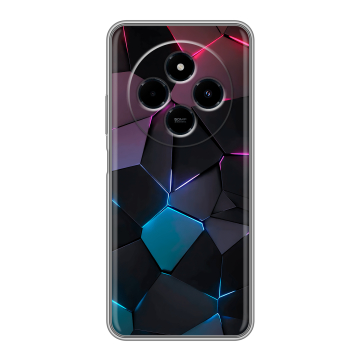 Силиконовый чехол на Xiaomi RedMi 14C с принтом Геометрия неона Силиконовый чехол на Xiaomi RedMi 14C с принтом Геометрия неона