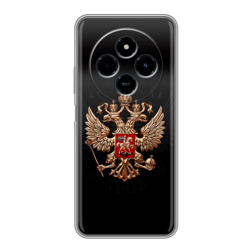 Силиконовый чехол на Xiaomi RedMi 14C с принтом Герб России Силиконовый чехол на Xiaomi RedMi 14C с принтом Герб России