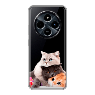 Силиконовый чехол на Xiaomi RedMi 14C с принтом Кошки Силиконовый чехол на Xiaomi RedMi 14C с принтом Кошки