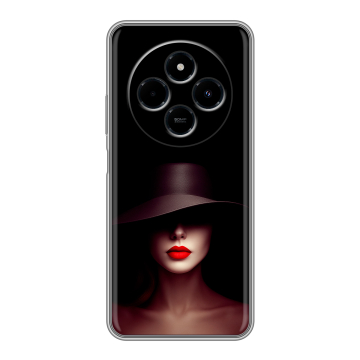 Силиконовый чехол на Xiaomi RedMi 14C с принтом Девушка в шляпе Силиконовый чехол на Xiaomi RedMi 14C с принтом Девушка в шляпе