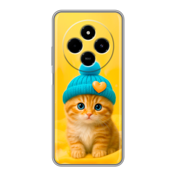 Силиконовый чехол на Xiaomi RedMi 14C с принтом Котенок в шапке