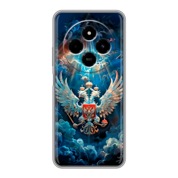 Силиконовый чехол на Xiaomi RedMi 14C с принтом Герб флаг России Силиконовый чехол на Xiaomi RedMi 14C с принтом Герб флаг России