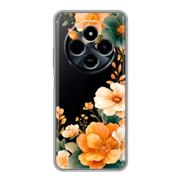 Силиконовый чехол на Xiaomi RedMi 14C с принтом Цветы принт Силиконовый чехол на Xiaomi RedMi 14C с принтом Цветы принт