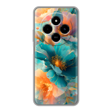 Силиконовый чехол на Xiaomi RedMi 14C с принтом Цветы Силиконовый чехол на Xiaomi RedMi 14C с принтом Цветы