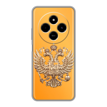 Силиконовый чехол на Xiaomi RedMi 14C с принтом Герб Флаг России