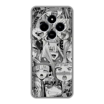 Силиконовый чехол на Xiaomi RedMi 14C с принтом Ahegao Ахегао Аниме