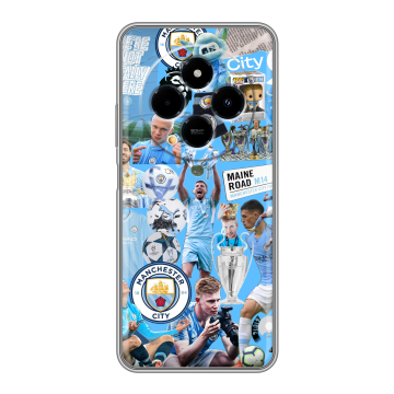 Силиконовый чехол на Xiaomi RedMi 14C с принтом Man City Манчестер Сити