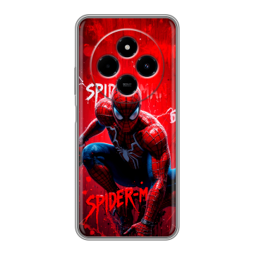 Силиконовый чехол на Xiaomi RedMi 14C с принтом Spiderman Человек паук Силиконовый чехол на Xiaomi RedMi 14C с принтом Spiderman Человек паук