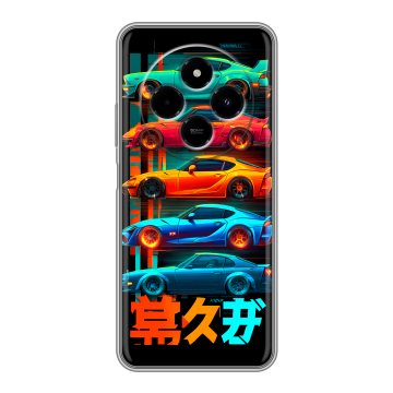 Силиконовый чехол на Xiaomi RedMi 14C с принтом машины тачки