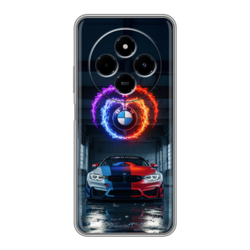 Силиконовый чехол на Xiaomi RedMi 14C с принтом BMW БМВ Силиконовый чехол на Xiaomi RedMi 14C с принтом BMW БМВ