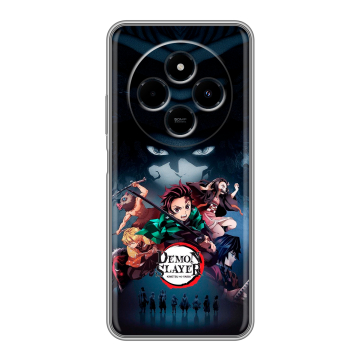 Силиконовый чехол на Xiaomi RedMi 14C с принтом Demon Slayer Клинок рассекающий демонов