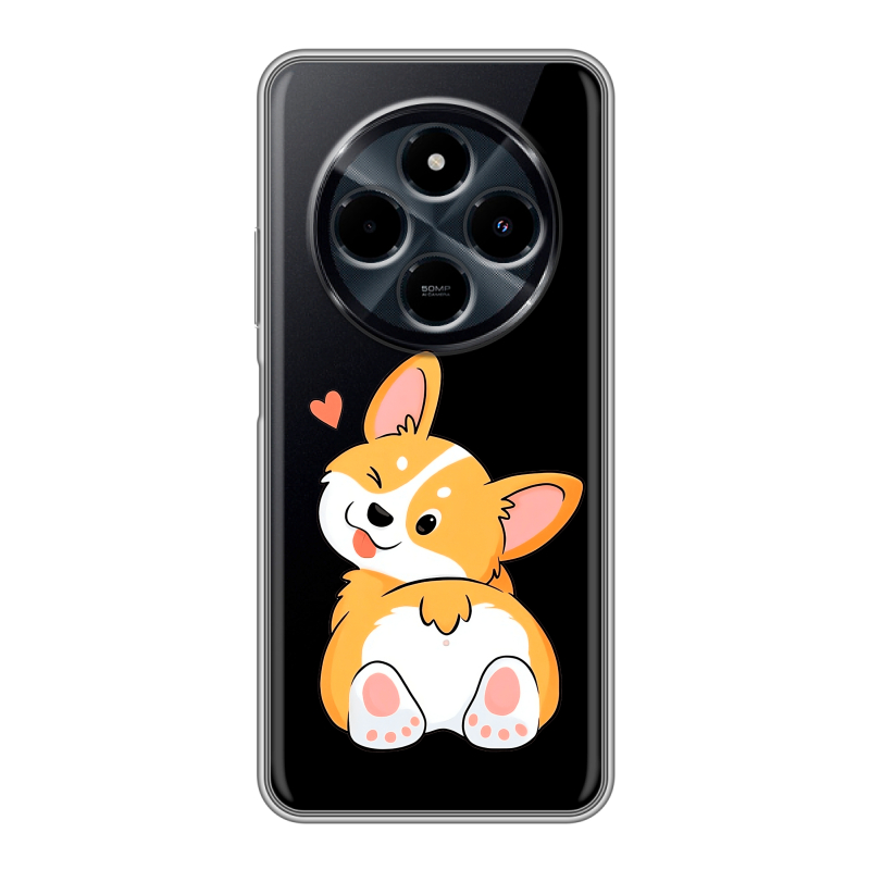 Силиконовый чехол на Xiaomi RedMi 14C с принтом Корги Силиконовый чехол на Xiaomi RedMi 14C с принтом Корги