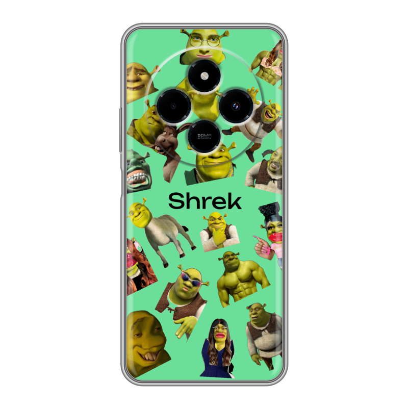 Силиконовый чехол на Xiaomi RedMi 14C с принтом Шрек Shrek Силиконовый чехол на Xiaomi RedMi 14C с принтом Шрек Shrek