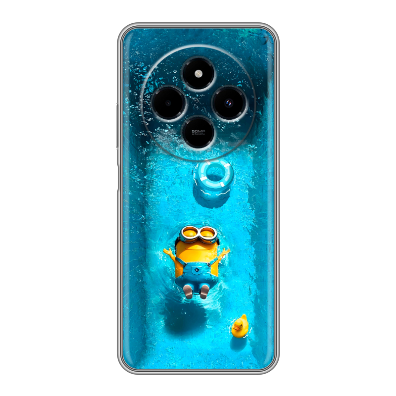Силиконовый чехол на Xiaomi RedMi 14C с принтом Миньоны Силиконовый чехол на Xiaomi RedMi 14C с принтом Миньоны