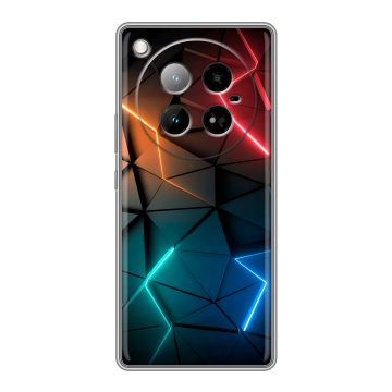 Силиконовый чехол на Infinix Zero 40 4G с принтом Абстракция неон