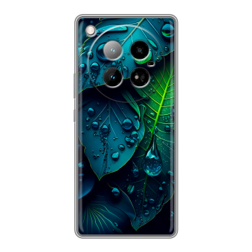Силиконовый чехол на Infinix Zero 40 4G с принтом Листья