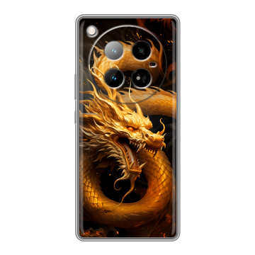 Силиконовый чехол на Infinix Zero 40 4G с принтом Золотой дракон Силиконовый чехол на Infinix Zero 40 4G с принтом Золотой дракон