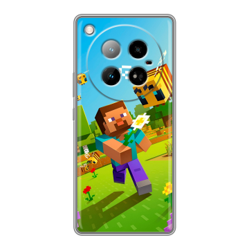 Силиконовый чехол на Infinix Zero 40 4G с принтом Майнкрафт Minecraft Силиконовый чехол на Infinix Zero 40 4G с принтом Майнкрафт Minecraft