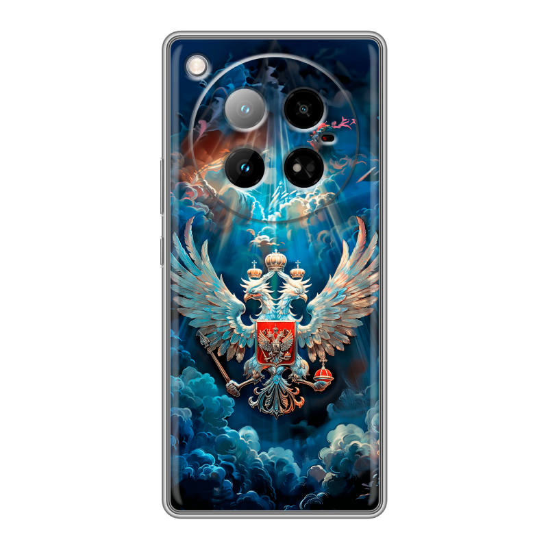 Силиконовый чехол на Infinix Zero 40 4G с принтом Герб флаг России Силиконовый чехол на Infinix Zero 40 4G с принтом Герб флаг России