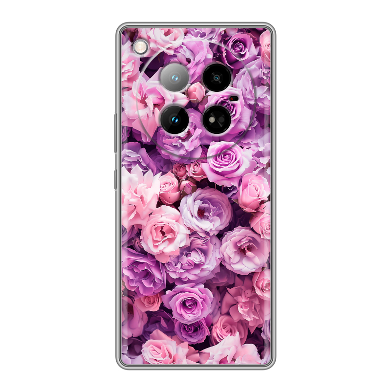 Силиконовый чехол на Infinix Zero 40 4G с принтом лавандовые розы Силиконовый чехол на Infinix Zero 40 4G с принтом лавандовые розы