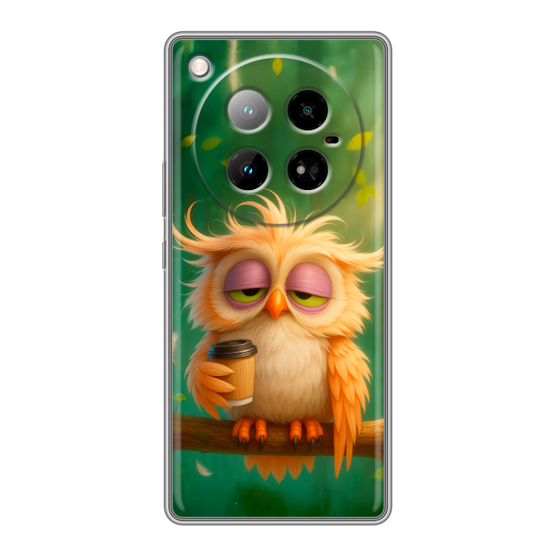 Силиконовый чехол на Infinix Zero 40 4G с принтом сова Силиконовый чехол на Infinix Zero 40 4G с принтом сова