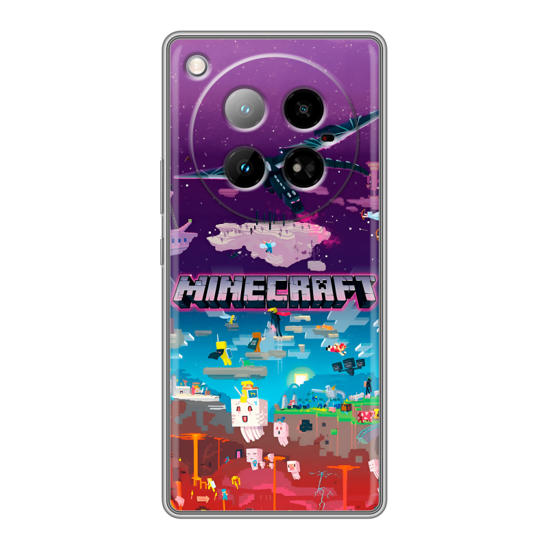 Силиконовый чехол на Infinix Zero 40 4G с принтом Майнкрафт Minecraft Силиконовый чехол на Infinix Zero 40 4G с принтом Майнкрафт Minecraft