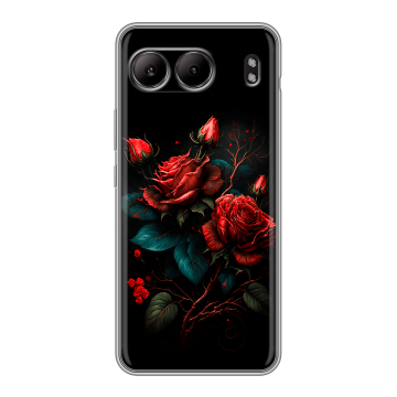 Силиконовый чехол на OnePlus Nord 4 с принтом Розы красные Силиконовый чехол на OnePlus Nord 4 с принтом Розы красные