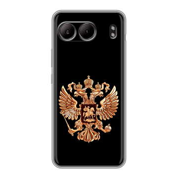 Силиконовый чехол на OnePlus Nord 4 с принтом Герб России золотой Силиконовый чехол на OnePlus Nord 4 с принтом Герб России золотой
