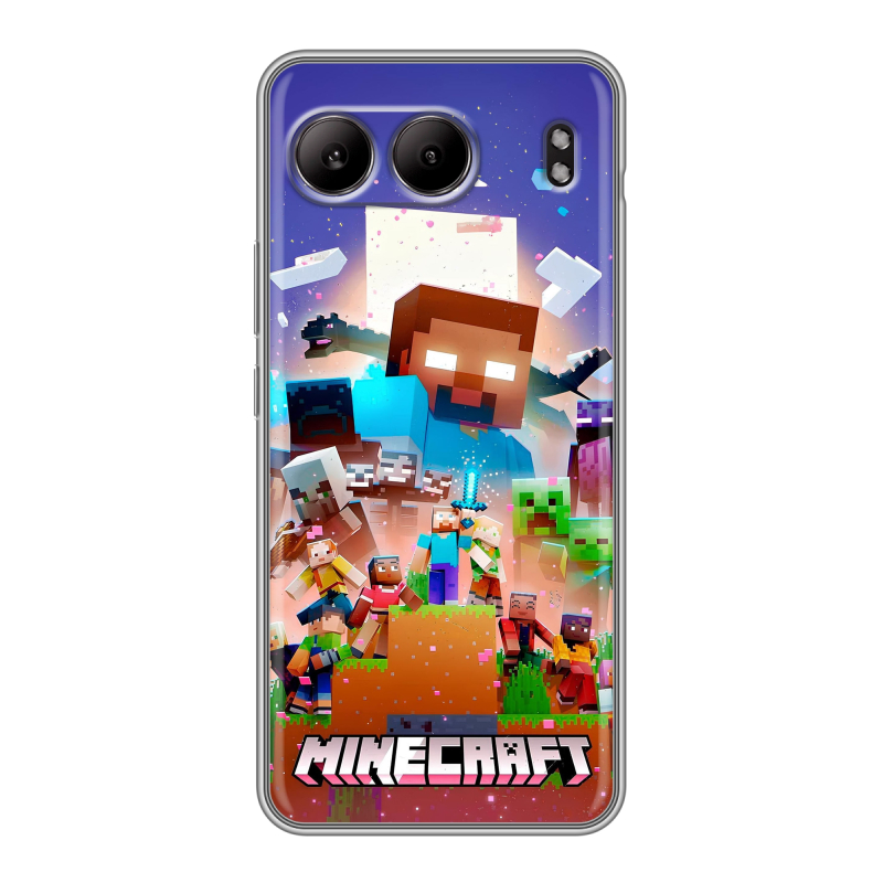 Силиконовый чехол на OnePlus Nord 4 с принтом Майнкрафт Minecraft Силиконовый чехол на OnePlus Nord 4 с принтом Майнкрафт Minecraft