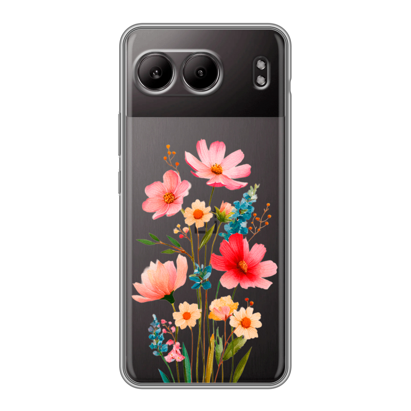 Силиконовый чехол на OnePlus Nord 4 с принтом Цветы Силиконовый чехол на OnePlus Nord 4 с принтом Цветы