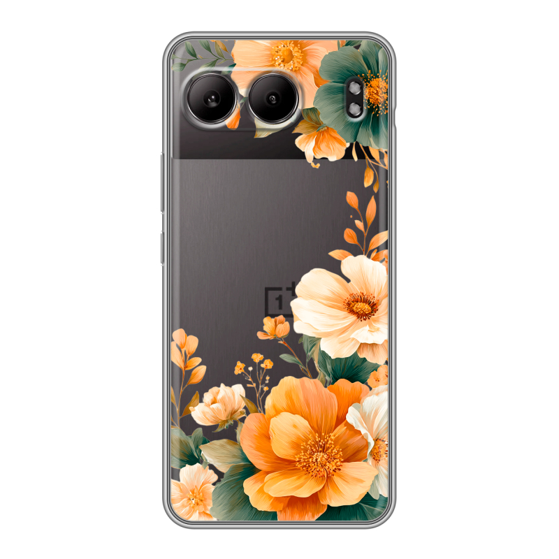 Силиконовый чехол на OnePlus Nord 4 с принтом Цветы принт Силиконовый чехол на OnePlus Nord 4 с принтом Цветы принт