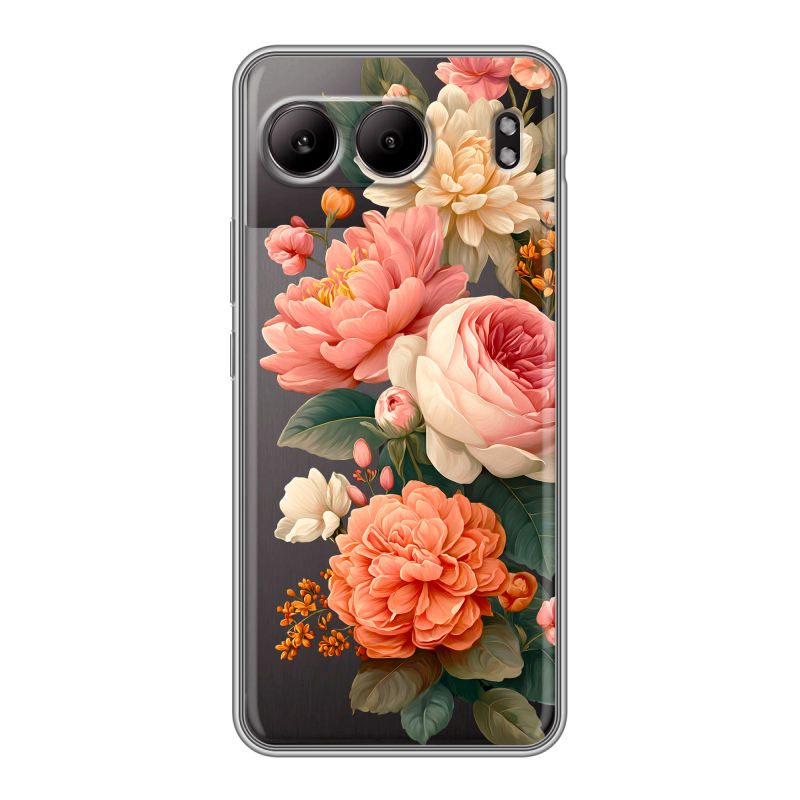 Силиконовый чехол на OnePlus Nord 4 с принтом цветы Силиконовый чехол на OnePlus Nord 4 с принтом цветы
