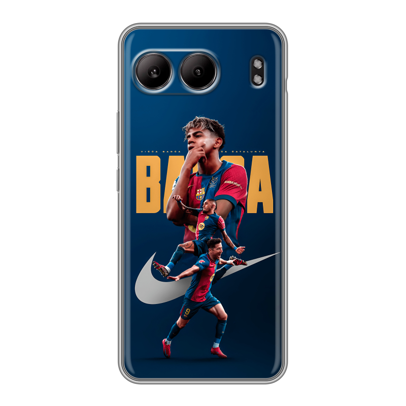 Силиконовый чехол на OnePlus Nord 4 с принтом Барселона Barca Yamal Силиконовый чехол на OnePlus Nord 4 с принтом Барселона Barca Yamal