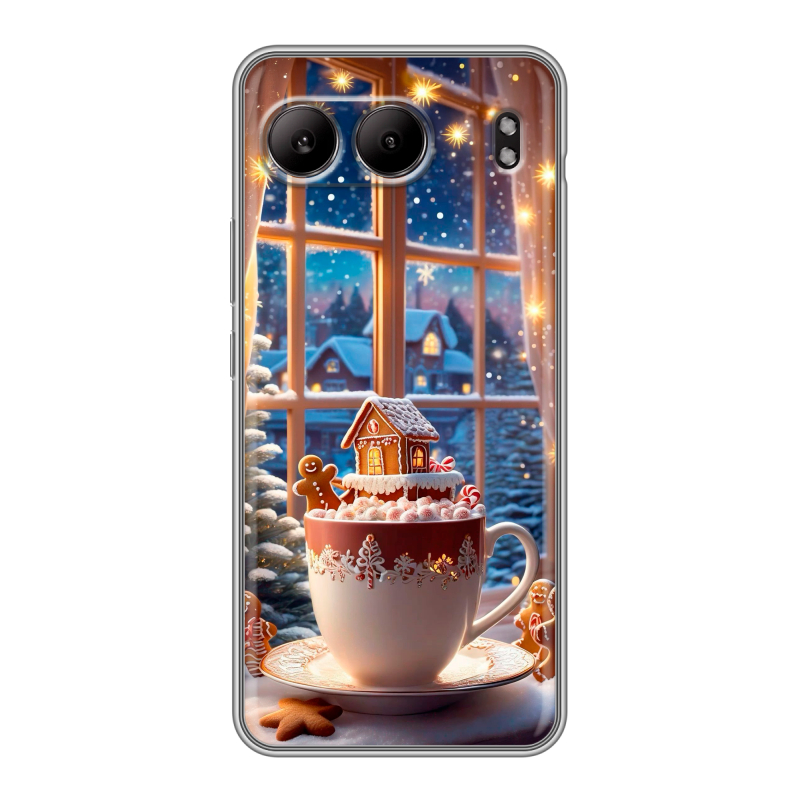 Силиконовый чехол на OnePlus Nord 4 с принтом Новый год Силиконовый чехол на OnePlus Nord 4 с принтом Новый год