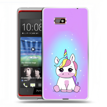 Силиконовый чехол на HTC Desire 600 с принтом Единорог Силиконовый чехол на HTC Desire 600 с принтом Единорог