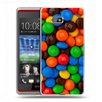 Силиконовый чехол на HTC Desire 600 с принтом Конфеты Силиконовый чехол на HTC Desire 600 с принтом Конфеты
