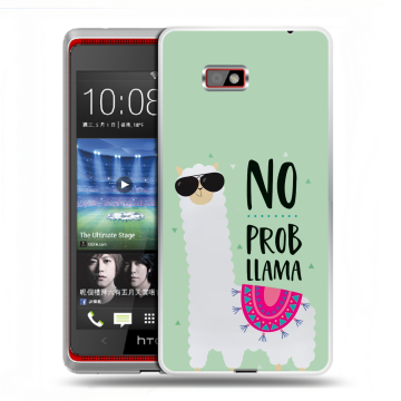 Силиконовый чехол на HTC Desire 600 с принтом Лама Силиконовый чехол на HTC Desire 600 с принтом Лама