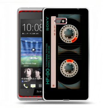 Силиконовый чехол на HTC Desire 600 с принтом Кассета