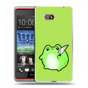 Силиконовый чехол на HTC Desire 600 с принтом Лягушенок