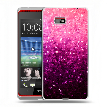 Силиконовый чехол на HTC Desire 600 с принтом Блестки Силиконовый чехол на HTC Desire 600 с принтом Блестки