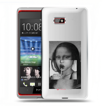 Силиконовый чехол на HTC Desire 600 с принтом Мона Лиза