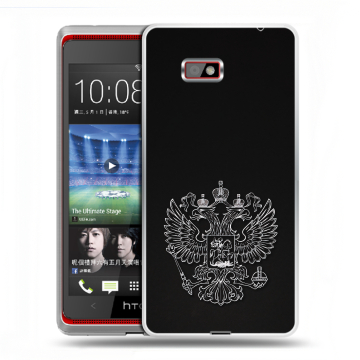 Силиконовый чехол на HTC Desire 600 с принтом Герб России