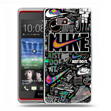 Силиконовый чехол на HTC Desire 600 с принтом Найк Силиконовый чехол на HTC Desire 600 с принтом Найк