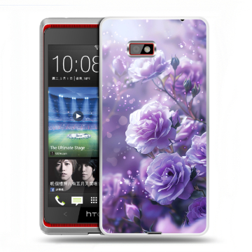 Силиконовый чехол на HTC Desire 600 с принтом Розы цветы Силиконовый чехол на HTC Desire 600 с принтом Розы цветы