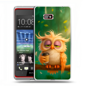 Силиконовый чехол на HTC Desire 600 с принтом сова