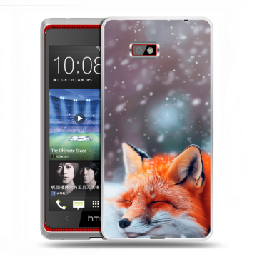 Силиконовый чехол на HTC Desire 600 с принтом лиса