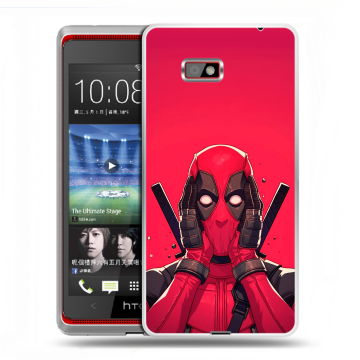 Силиконовый чехол на HTC Desire 600 с принтом Дедпул Deadpool