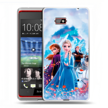 Силиконовый чехол на HTC Desire 600 с принтом Холодное сердце Frozen Силиконовый чехол на HTC Desire 600 с принтом Холодное сердце Frozen