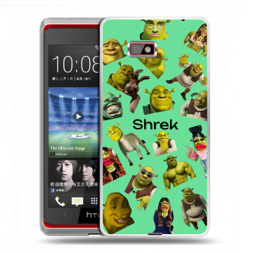 Силиконовый чехол на HTC Desire 600 с принтом Шрек Shrek Силиконовый чехол на HTC Desire 600 с принтом Шрек Shrek